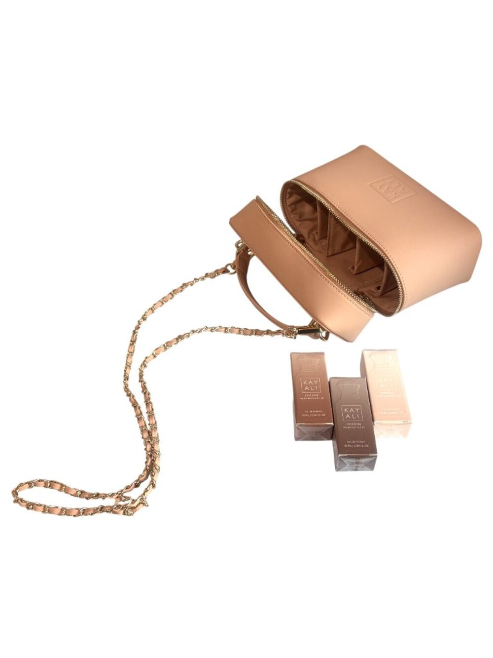 Kayali Freedom Collection Structured Vanity Purse and Travel Fragrances